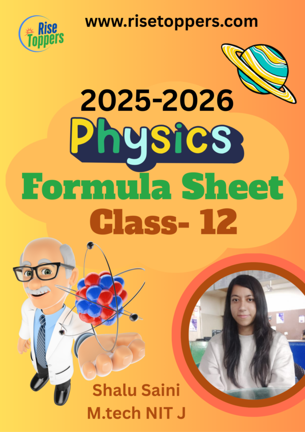 class 12 physics formula sheet