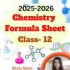 Chemistry Formula Sheet class 12
