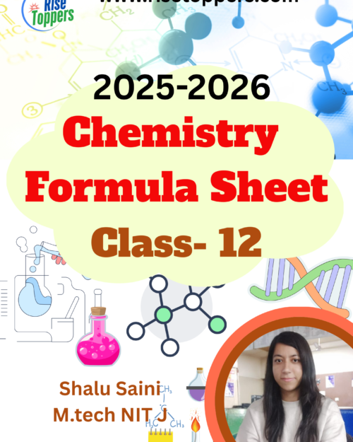 Chemistry Formula Sheet class 12