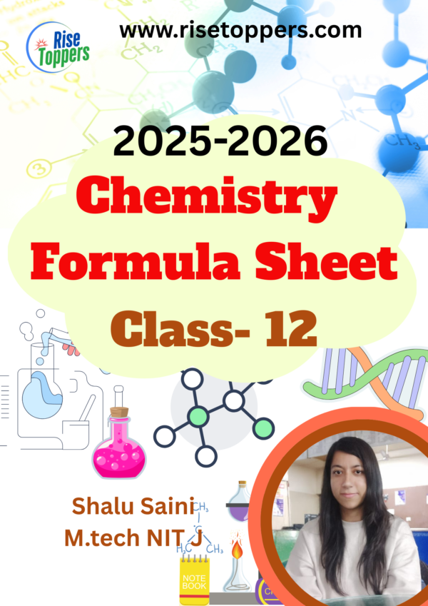 Chemistry Formula Sheet class 12